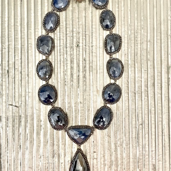 Sapphire Diamond Statement Necklace - Picture 11 of 14